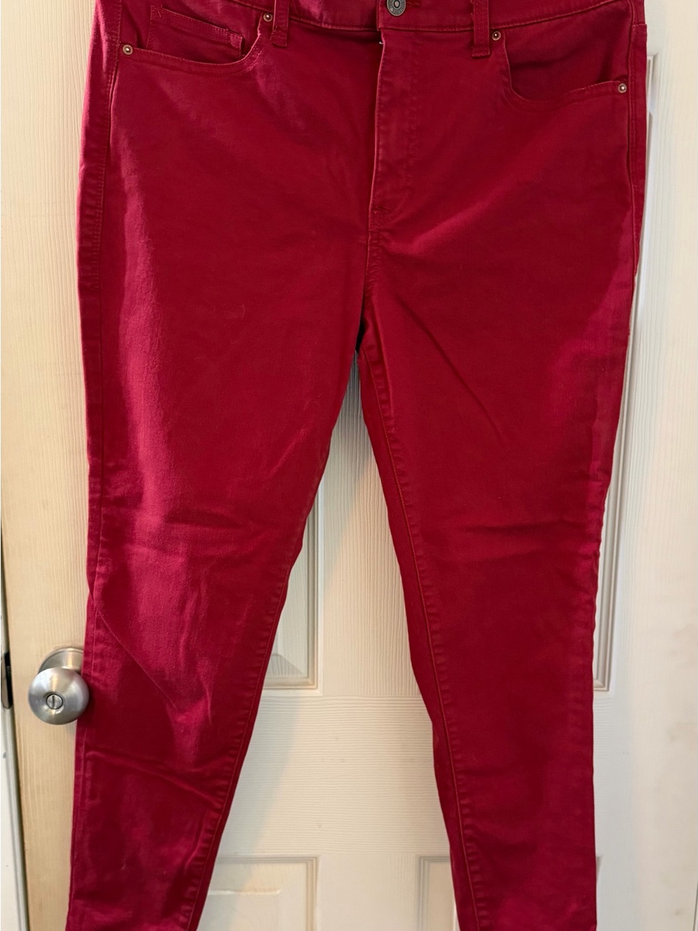LuLaRoe Women's Skinny Jeans in Deep Red